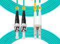 Fibergaga-OM3 LC to ST Multi-Mode Fiber Patch Cable, Duplex 50/125µm 10G/40G by Fibergaga
