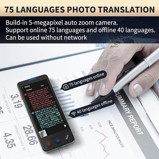 AI Language Translator Device, 2026 Upgraded VORMOR Translator No WiFi Needed - Image 4