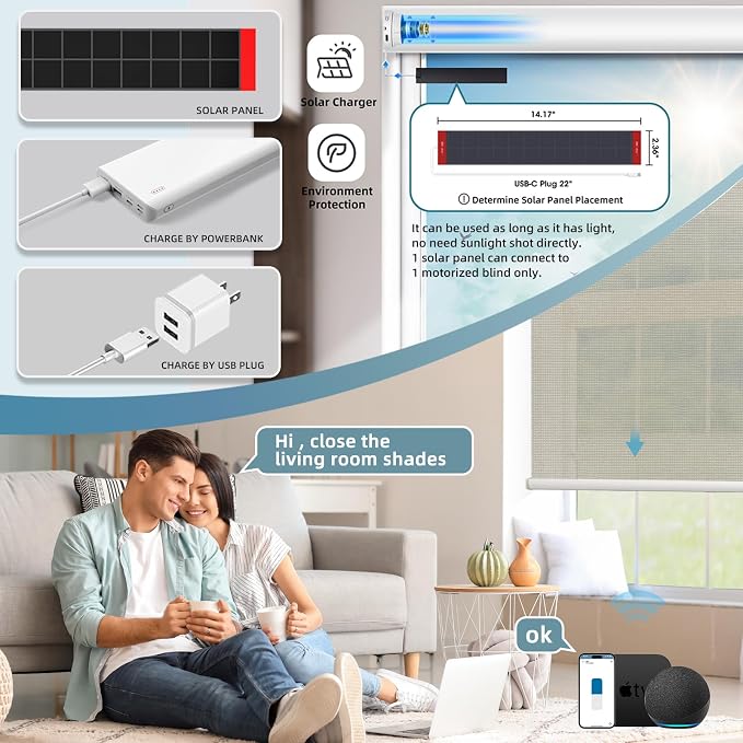 SmartWings Motorized Light Filtering Roller Shades Work - Image 2