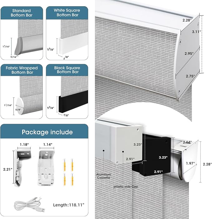 SmartWings Motorized 100% Blackout Shades Blinds, Custom Size, Cordless Window - Image 4