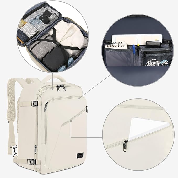 MATEIN Large Travel Backpack Women, Lightweight Carry on Backpack & Hidden - Image 8