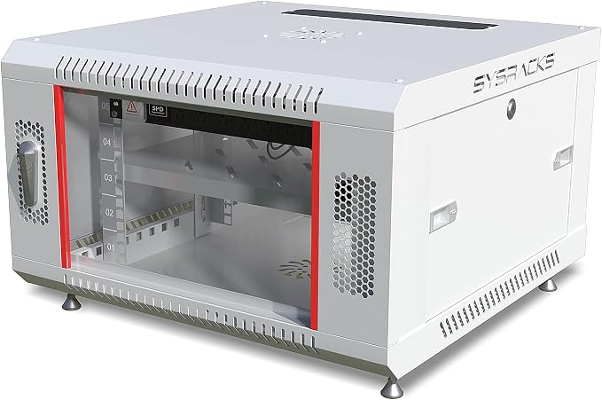 6U Wall Mount Server Rack Cabinet – 19" Network Rack Enclosure, PDU & Shelf by SYSRACKS