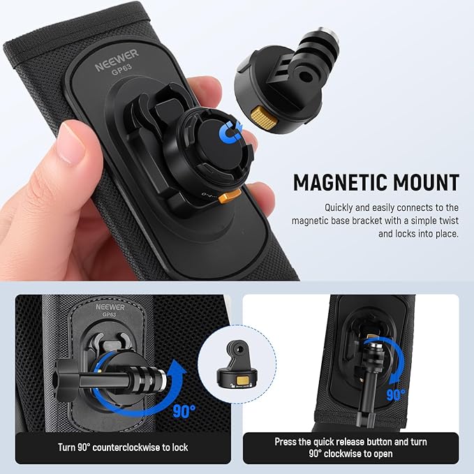 NEEWER Backpack Shoulder Chest Strap Mount Compatible - Image 3