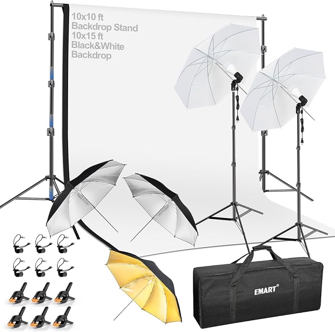 EMART 10x10ft Photography Backdrop Kit by EMART