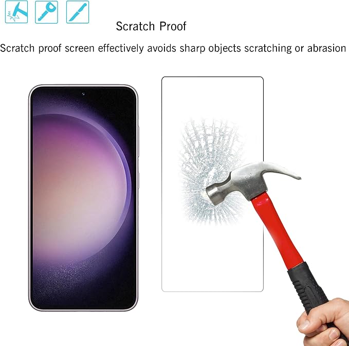 Ailun Screen Protector for Galaxy S23 3Pack + 3Pack Camera Lens Tempered Glass - Image 3