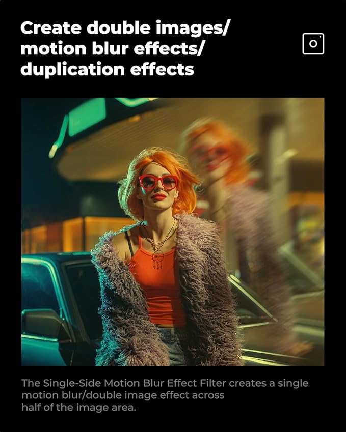 K&F CONCEPT 77mm Unilateral Blur Ghost Motion Filter Super Speed Effects - Image 3