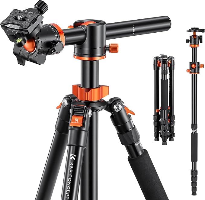 K&F Concept 67 inch Camera Tripod Horizontal Aluminum Tripods Portable Monopod by KFCONCEPT