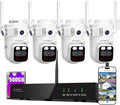 XMARTO 6MP Tri-Lens 4-Cam 500GB WiFi Mesh Security Camera System, 16CH 4K H.265 by xmartO