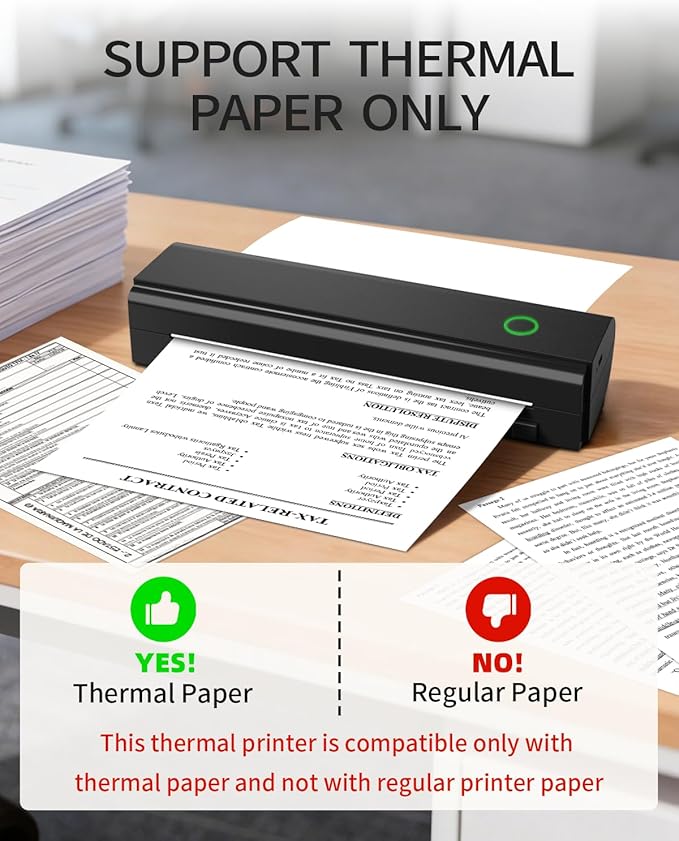 Portable Printers Wireless for Travel, N80 Wireless Thermal Printer Bluetooth - Image 3