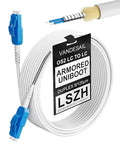15M OS2 LC to LC Outdoor Armored Fiber Patch Cable, Uniboot Single Mode 9/125µm by VANDESAIL