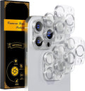 for 6 Pack iPhone 15 Pro/iPhone 15 Pro Max Camera Lens Protector 9H Tempered by Beuxece