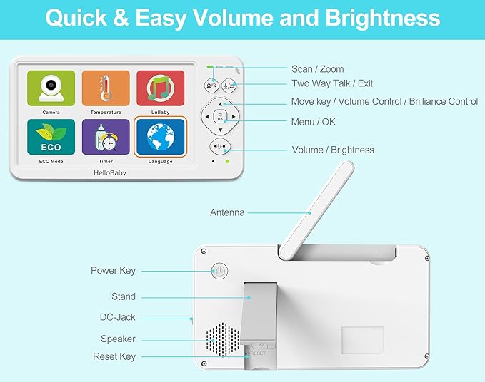HelloBaby 6” Video Baby Monitor - Image 5