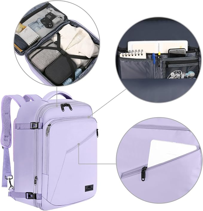 MATEIN Purple Backpack, Extra Large Travel Backpack - Image 8