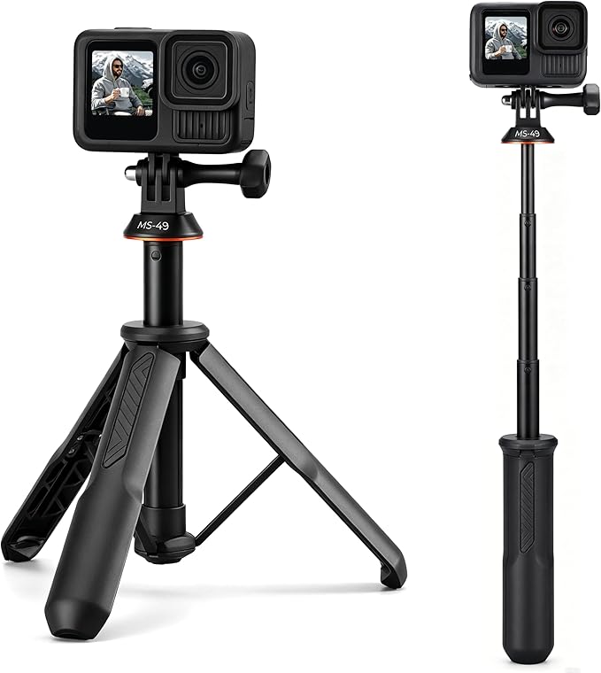 K&F CONCEPT 58.5cm/23" Selfie Stick Tripod, Portable Vlog Handle Grip Action by KFCONCEPT