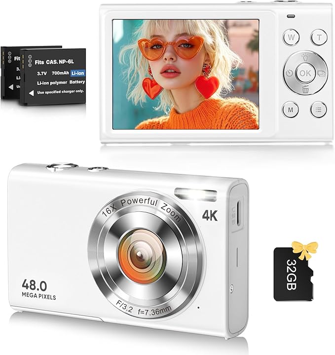 Digital Camera, 4K Vlogging Camera by FJFJOPK