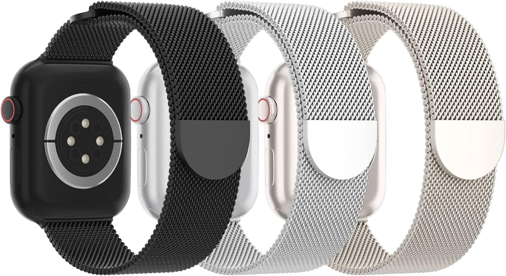 3 Pack Mesh Metal Band Compatible by Steezrd