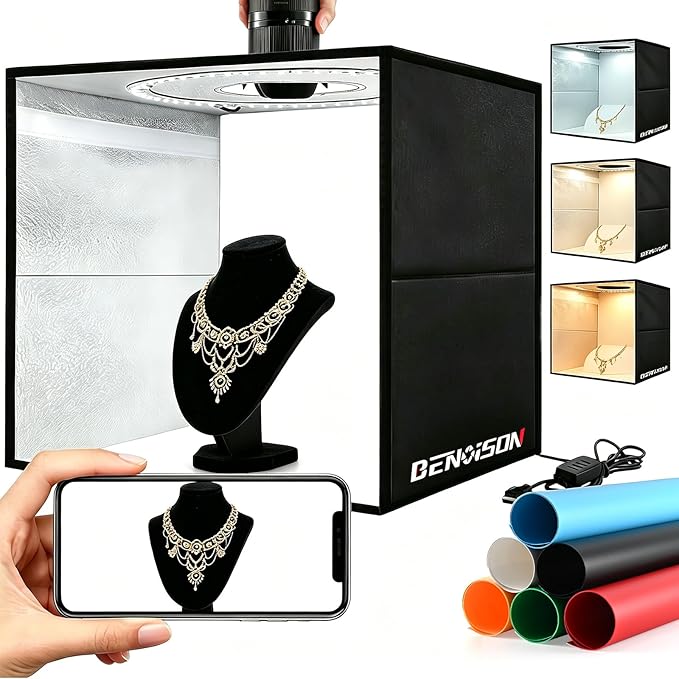 BENOISON Light Box Photography 16"x16" Portable Shooting Tent by BENOISON