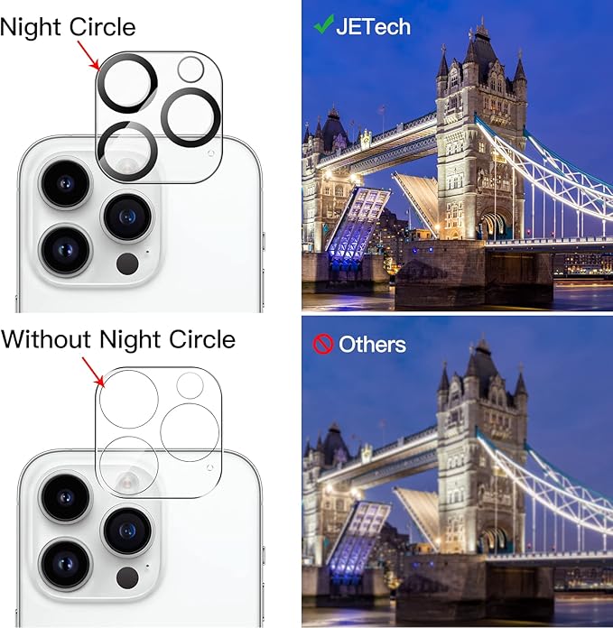 JETech Camera Lens Protector for iPhone 14 Pro 6.1-Inch and iPhone 14 Pro Max - Image 6