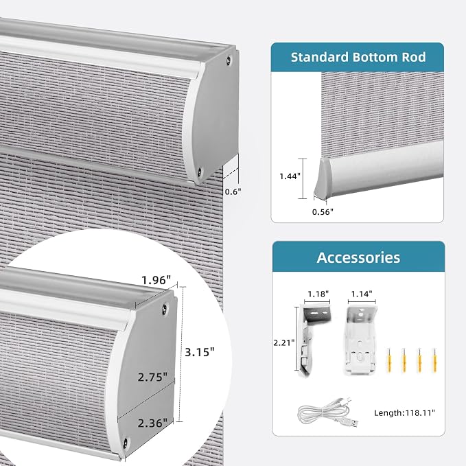 SmartWings Motorized Light Filtering Shades, Work - Image 6