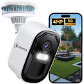 2.5K 4MP Security Camera Wireless Outdoor, Free Cloud Storage, 2.4G/5Ghz WiFi by CEMANTA
