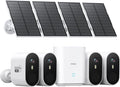 aosu Solar Security Cameras Wireless Outdoor, 4-Cam Kit, 2K QHD Home Security by AOSUSecurityOffical