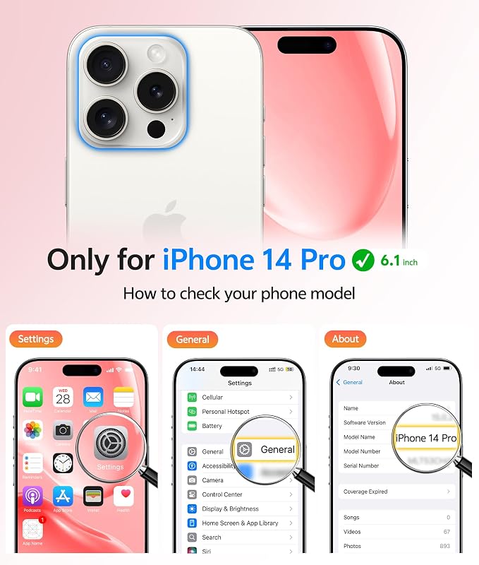 FNTCASE for iPhone 14 Pro Case: Translucent Matte Cases - Image 2