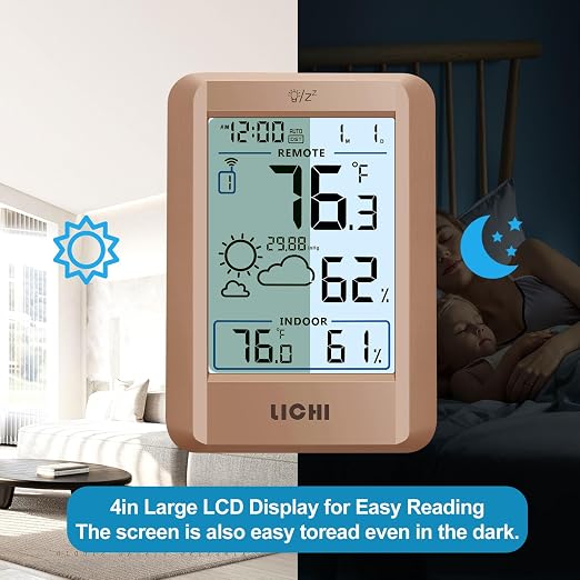 Indoor Outdoor Thermometer Wireless Weather Station External Thermometer - Image 6