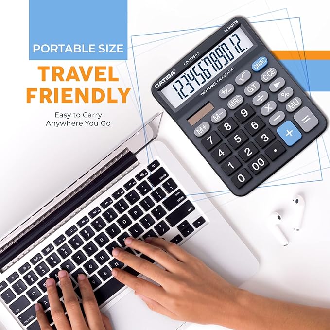 Premium Commercial 12-Digit Large Desktop Calculator - Image 7