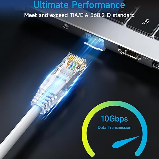 Cat6 Ethernet Patch Cable 5 ft, Cat6 Patch Cable - Image 2
