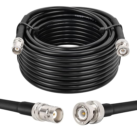 MOOKEERF BNC Male to BNC Female Coaxial Cable 50 ohm RG8X Coax Ultra Low Loss by MOOKEERF