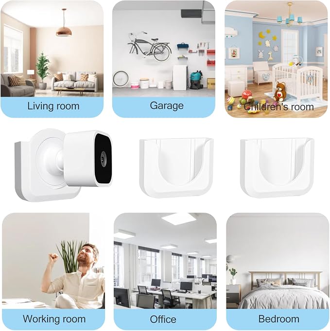 Blink Mini Camera Adhesive Wall Mount Bracket, 2 Pack Strong & Durable Camera - Image 8