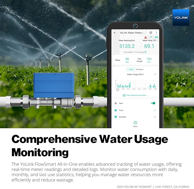 YoLink FlowSmart All-in-One Smart Water Meter & Shutoff - Image 2