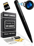 SIRGAWAIN Premium Body Camera Pen — Full HD 1080p Video & Photos, Motion by SIRGAWAIN