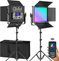 GVM 50RS RGB LED Video Light, 50W Video Lighting Kit by GVMGreatVideoMaker