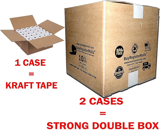 3'' x 95' White/Canary 2 Ply Carbonless Kitchen Printer Paper Cash Register - Image 6