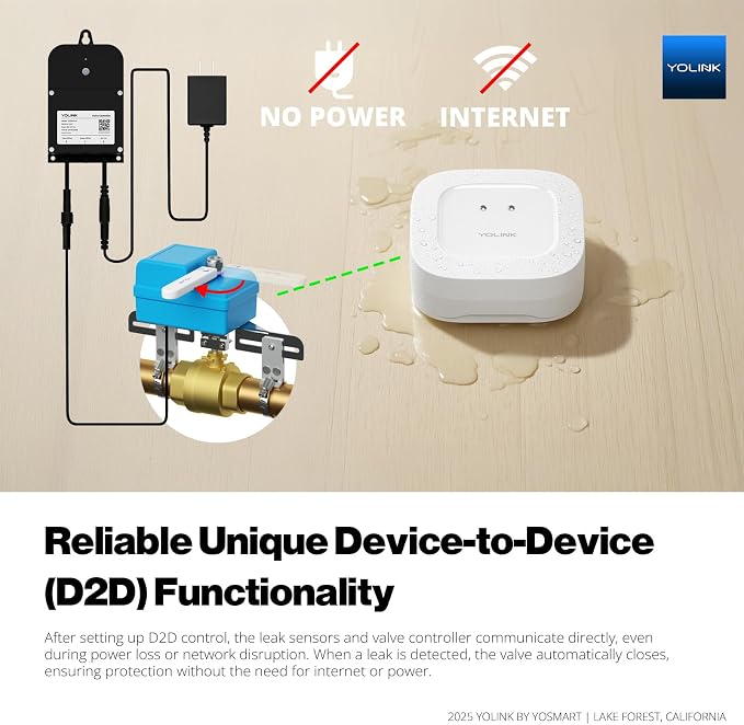 YoLink DIY Automatic Water Leak Detection & Shut-Off Starter Kit, EVO Valve - Image 2