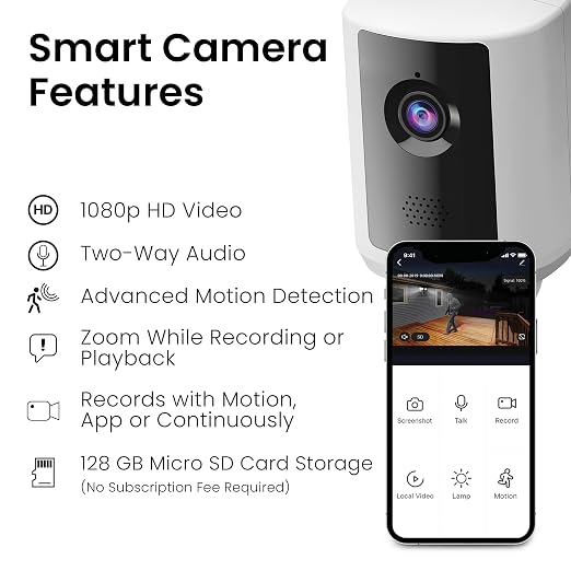 Feit Electric Smart WiFi Floodlight Security Camera, 5000 Lumens, 1080p HD - Image 3