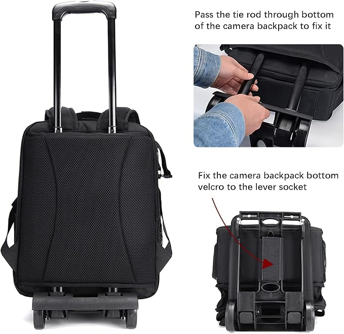 Cwatcun Camera Backpack Trolley Case Bag - Image 4