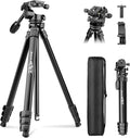 Joilcan 66" Travel Tripod for Camera, Aluminum Compact Tripod by JOILCAN