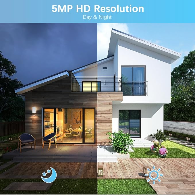 【90-Day Storage & 2-Way Audio】 Outdoor Wired Security Camera System, Wired Home - Image 4