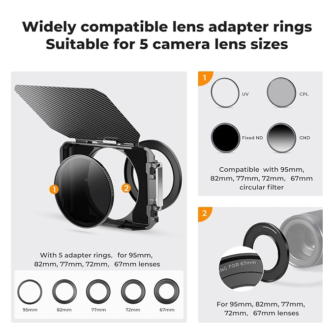 K&F CONCEPT Matte Box, DSLR Camera Matte Box - Image 4