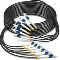 10 Meters 6 Core Industrial TPU LC to LC Outdoor Armored Fiber Optic Cable by YUTIANHOME