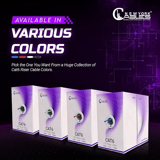 NewYork Cables | CAT6 Ethernet Cable 1000ft | Bulk Riser 23AWG, UTP 4 Pairs - Image 6