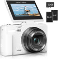 Digital Camera for Photography, 4K Vlogging Camera for YouTube 3" 180° Flip by Gavonde