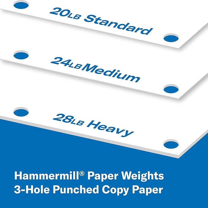 Hammermill Printer Paper, 20 lb Copy Paper, 3 Hole - Image 8