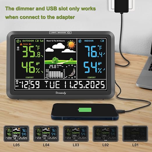 DreamSky Weather Station Indoor Outdoor Thermometer Wireless - Image 5