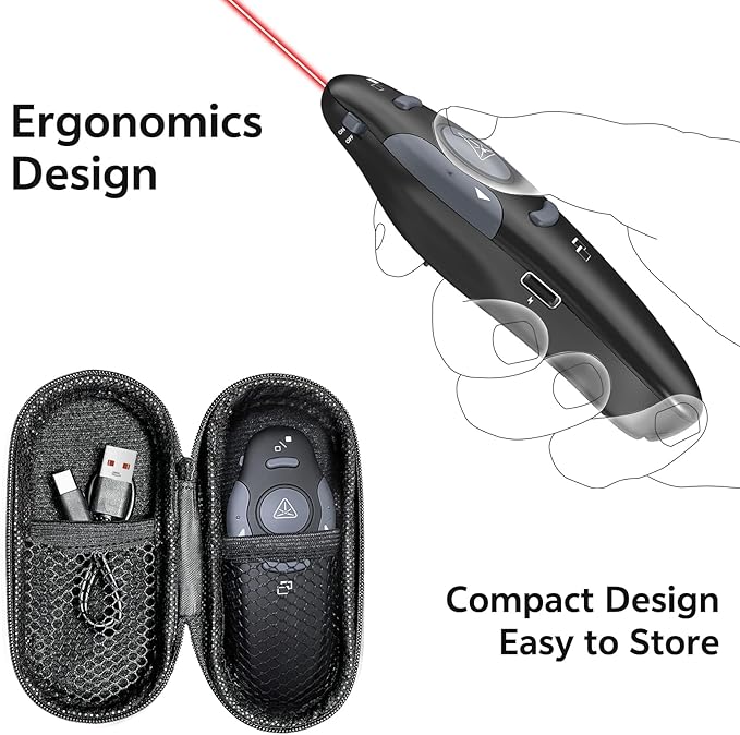 Presentation Clicker with 2 Cases Storage: PowerPoint Wireless Presenter - Image 3