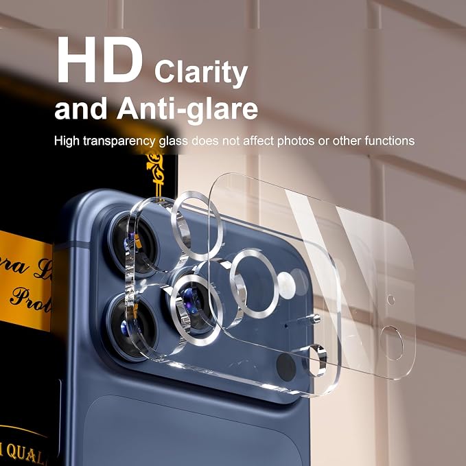 for 6 Pack iPhone 17 Pro Max Camera Lens Protector 9H Tempered Glass Camera - Image 7