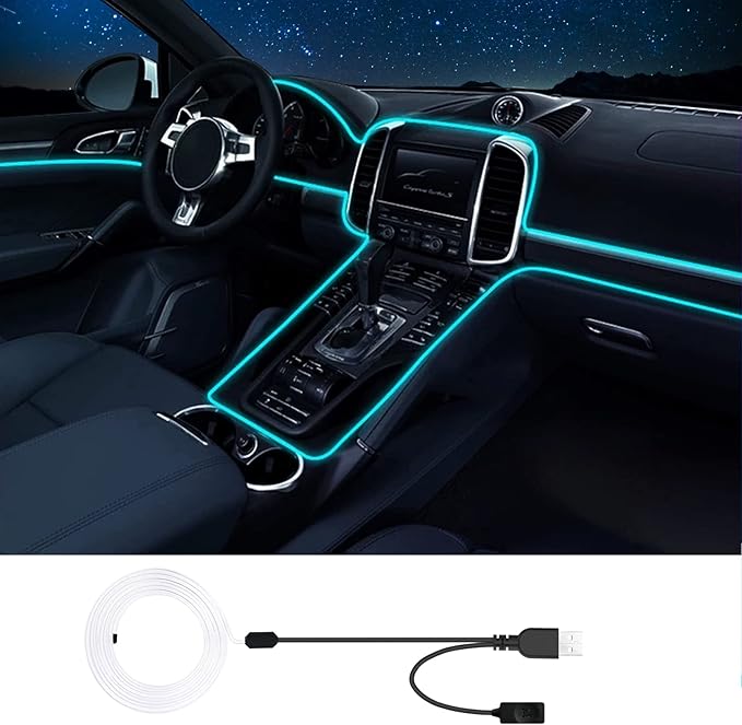 Jushope Interior Car LED Strip Lights, RGB USB Car Ambient Lighting, Car by Jushope