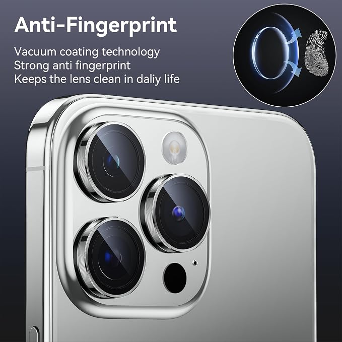 WSKEN for iPhone 15 Pro/iPhone 15 Pro Max Camera Lens Protector, Shatterproof - Image 4